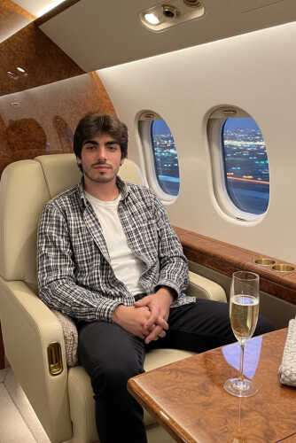 Private jet takeoff