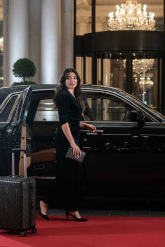 Rolls-Royce arrival at a luxury hotel
